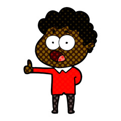 cartoon man gasping in surprise