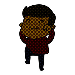 cartoon friendly man