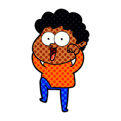 cartoon happy man