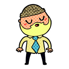Fototapeta premium cute cartoon man with beard