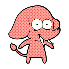 happy cartoon elephant