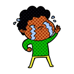 cartoon man crying