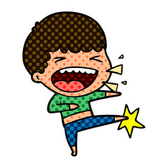 cartoon laughing man