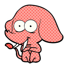 happy cartoon elephant