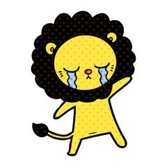 crying cartoon lion