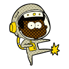 happy astronaut cartoon