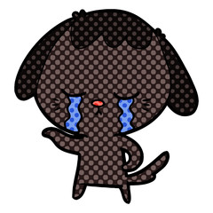 cartoon dog crying