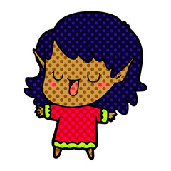 cartoon elf girl