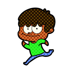 happy cartoon man