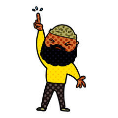 Obraz premium cartoon man with beard