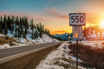 Colorado Highway 550 - obrazy, fototapety, plakaty