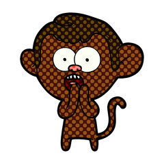 cartoon shocked monkey