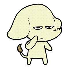 Obraz premium annoyed cartoon elephant
