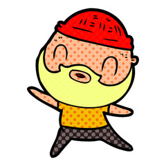 cartoon bearded man