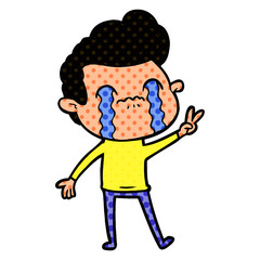 cartoon man crying