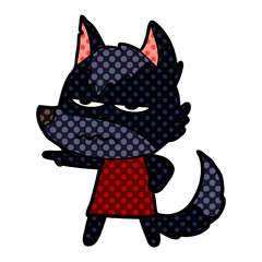 cartoon annoyed wolf