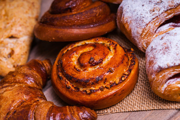 Fresh baked homemade buns and rolls 