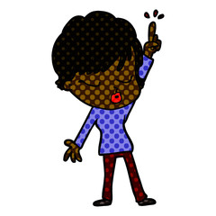 cartoon woman with eyes shut