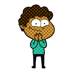 cartoon happy man