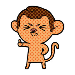 cartoon angry monkey