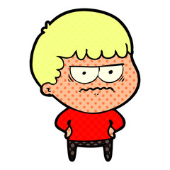 cartoon annoyed man