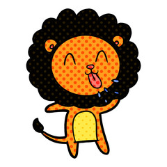 happy cartoon lion