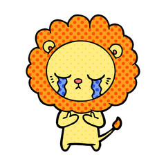 crying cartoon lion