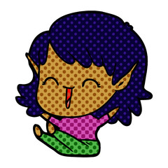 cartoon elf girl