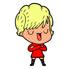 cartoon woman talking