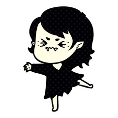annoyed cartoon vampire girl