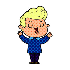 happy cartoon man