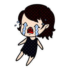cartoon crying vampire girl