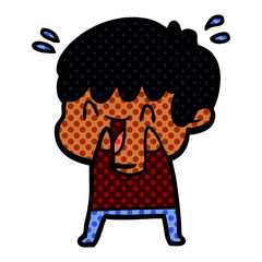 cartoon laughing boy