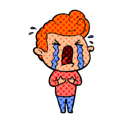 cartoon crying man