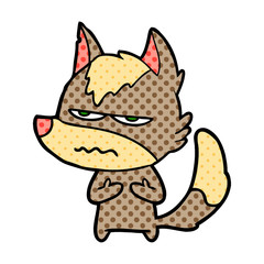cartoon annoyed wolf