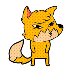clever cartoon fox