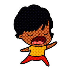 cartoon woman talking