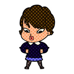 Obraz premium cartoon woman