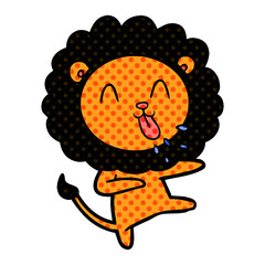 happy cartoon lion