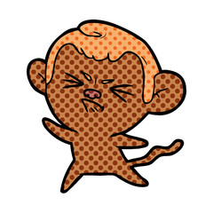 cartoon angry monkey