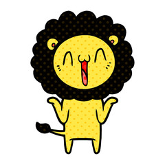 happy cartoon lion