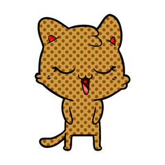 happy cartoon cat