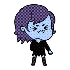 annoyed cartoon vampire girl
