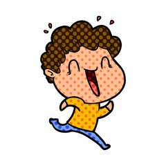 cartoon happy man