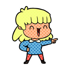 Obraz premium cartoon woman