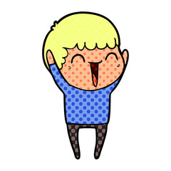 cartoon happy man