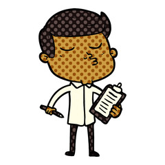 cartoon model guy pouting