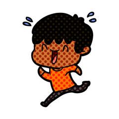 cartoon laughing boy