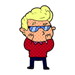 cartoon cool guy