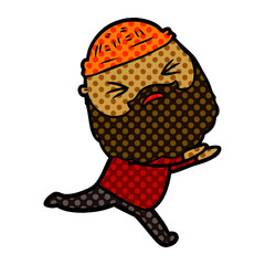 cartoon man with beard